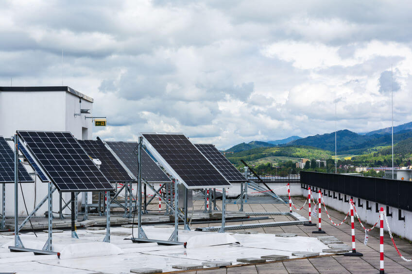 Solar panels on roof image